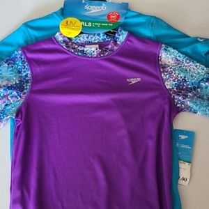 2 pack girls XL speedo tops, UV protection